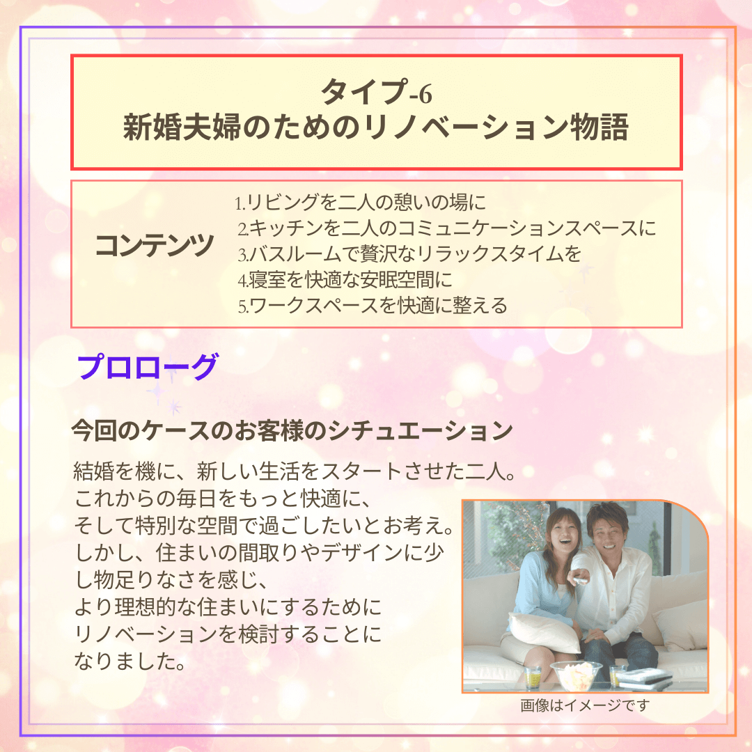 今回のテーマについてのプロローグと笑顔いっぱいのご夫婦の写真